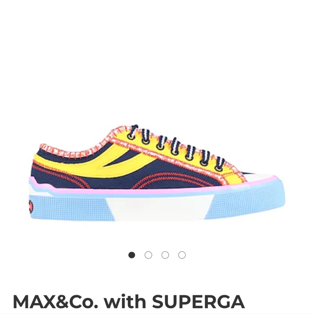 MAX Co. with Superga canvas trainers cornflower blue MAX Co
